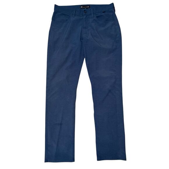 Travis Mathew Blue Activewear Pants Mens 32 X 32 Stretch Performance Golf Slacks - Picture 1 of 7